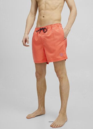 Jack & Jones 12202956_Jpstcrete Jjswim Akm  Normal Bel  Desenli Açık Kırmızı Erkek Şort Mayo