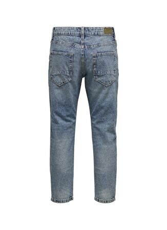 Only & Sons  Rahat Mavi Erkek Denim Pantolon 22022839_ONSAVI BEAM TAP CROP BLUE