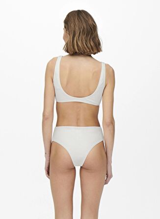 Only Beyaz Kadın Bikini Üst ONLROSE TEXTURE BIKINI TOP
