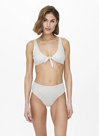 Only Beyaz Kadın Bikini Üst ONLROSE TEXTURE BIKINI TOP