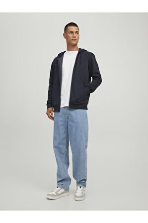 Jack & Jones Erkek Düz Renk Fermuarli Sweatshirt - 12210830 