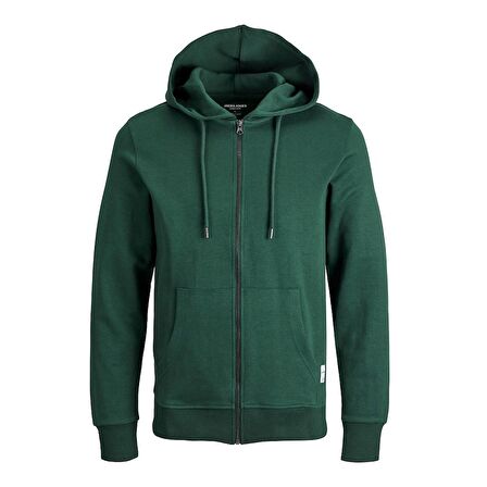 Jack&Jones Jjebasic Fermuarlı Kapüşonlu Erkek Sweatshirt