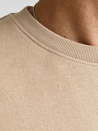 Jack&Jones Bisiklet Yaka Camel Erkek Sweatshirt 12208182