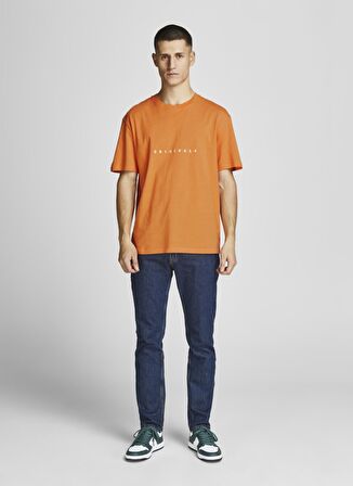 Jack & Jones Bisiklet Yaka Baskılı Açık Sarı Erkek T-Shirt 12176780_JORCOPENHAGEN TEE