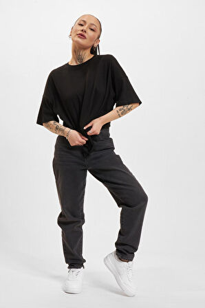 Only Kadın Onlmay Bisiklet Yaka Oversize %100 Pamuk T-Shirt 15261790 Siyah