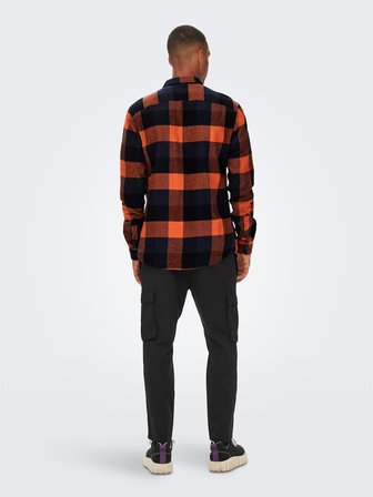 ONSGUDMUND LS 3T CHECK SHIRT NOOS Erkek Kırmızı UK Gömlek - 22020301