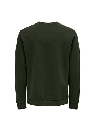 Only & Sons Bisiklet Yaka Regular Fit Koyu Gri Erkek Şardonlu Sweatshirt 22018683_ONSCERES CREW NECK NOOS