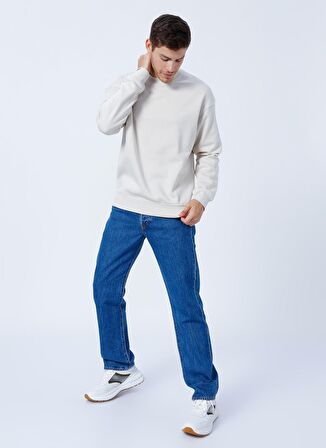 Jack & Jones Bisiklet Yaka Regular Fit Bej Erkek Şardonlu Sweatshirt 12186363_JORBRINK SWEAT CREW NECK