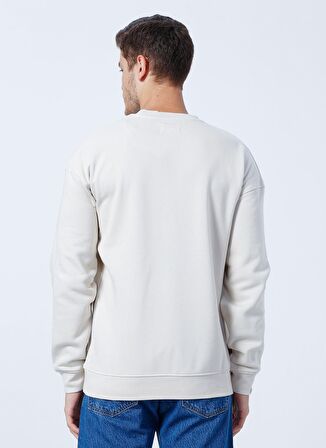 Jack & Jones Bisiklet Yaka Regular Fit Bej Erkek Şardonlu Sweatshirt 12186363_JORBRINK SWEAT CREW NECK