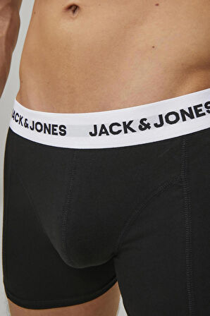 Jack & Jones Erkek Jacbasıc 3'lü Boxer 12213629 Siyah