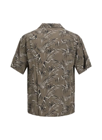 Jack & Jones Desenli Kahve Erkek Gömlek 12209887_JORJUAN RESORT AOP SHIRT