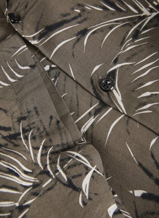 Jack & Jones Desenli Kahve Erkek Gömlek 12209887_JORJUAN RESORT AOP SHIRT
