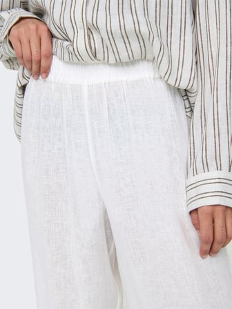 ONLTOKYO HW LINEN BLEND PANT PNT NOOS Kadın Beyaz Pantolon - 15259590