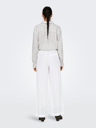 ONLTOKYO HW LINEN BLEND PANT PNT NOOS Kadın Beyaz Pantolon - 15259590