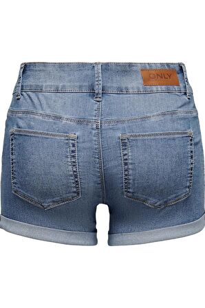 ONLY ONLCARMEN REG SHORTS WIDE WB DNM Kadın SHORT AÇIK MAVİ 