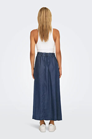 Only Kadın Onlpema Beli Lastikli Maxi Etek 15250371 Koyu Mavi