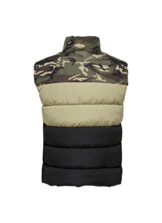 Only & Sons Yağ Yeşili Erkek Yelek 22022232_ONSMELVIN LIFE PUFFER VEST