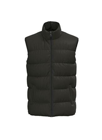 Only & Sons Koyu Gri Erkek Yelek 22022232_ONSMELVIN LIFE PUFFER VEST