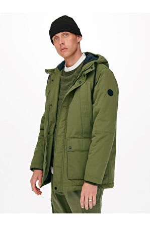 Only & Sons Yeşil Erkek Mont 22022654_ONSJAYDEN PARKA OTW VD