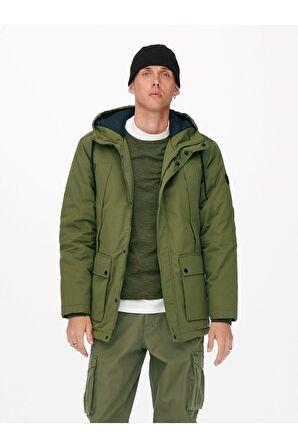 Only & Sons Yeşil Erkek Mont 22022654_ONSJAYDEN PARKA OTW VD