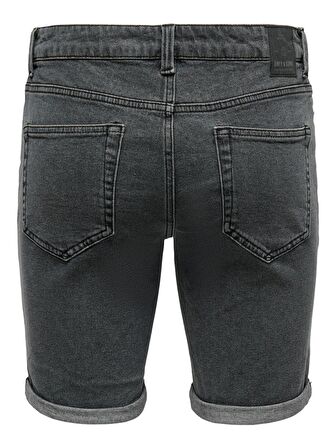 Only & Sons Erkek Regular Fit Siyah Kot Şort 22022331