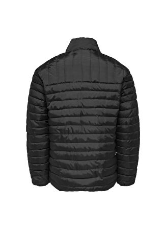 Only & Sons Siyah Erkek Mont 22022612_ONSPIET QUILTED HIGHNECK