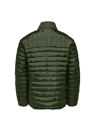 Only & Sons Koyu Gri Erkek Mont 22022612_ONSPIET QUILTED HIGHNECK