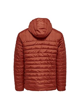 Only & Sons Bordo Erkek Kapüşonlu   Mont 22022613_ONSPIET QUILTED HOOD JACKE