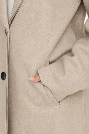 Only Kadın Onlcarrıe Çift Cepli Düğmeli Kaban 15213300 Bej