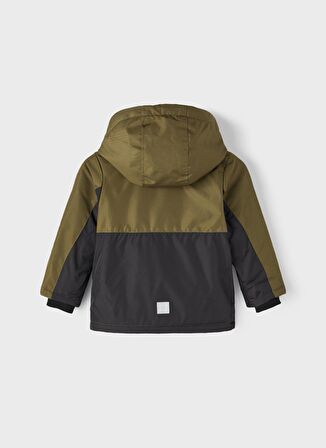 Name İt Haki Erkek Bebek Fermuarlı Uzun Kollu Düz Mont NMMMIKAEL JACKET COLOR BLOCK PB