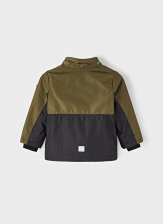 Name İt Haki Erkek Bebek Fermuarlı Uzun Kollu Düz Mont NMMMIKAEL JACKET COLOR BLOCK PB