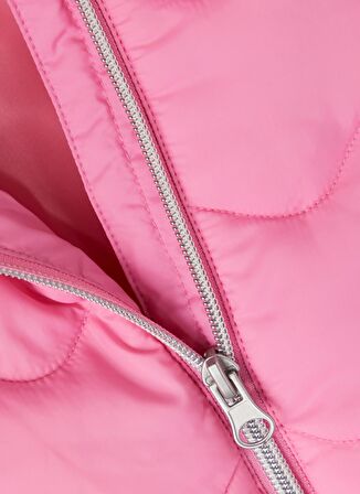 Name İt Pembe Kız Bebek Fermuarlı Uzun Kollu Uzun Düz Mont NBFMAGGY JACKET  PB