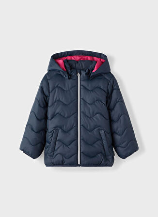 Name İt Lacivert Kız Bebek Fermuarlı Uzun Kollu Düz Mont NMFMAGGY JACKET  PB