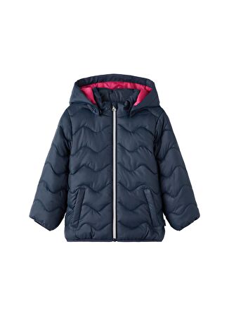 Name İt Lacivert Kız Bebek Fermuarlı Uzun Kollu Düz Mont NMFMAGGY JACKET  PB