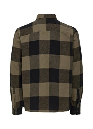 Only & Sons Rahat Kahve Kareli Erkek Gömlek ONSMILO LS CHECK OVERSHIRT NOOS