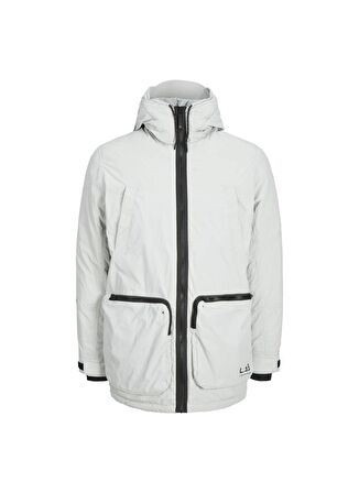 Jack & Jones Gri Erkek Kapüşonlu   Mont 12215407_JCOMOTION PARKA
