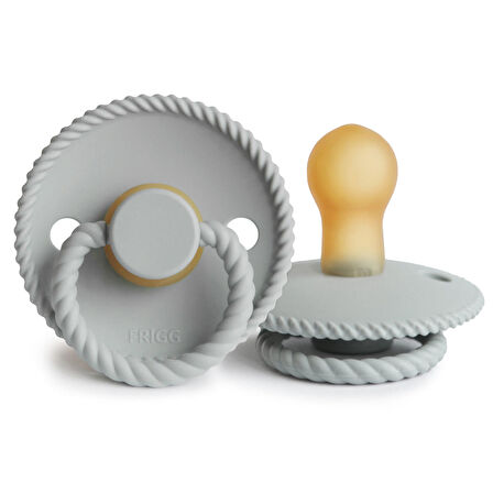 Frigg Rope Design Kauçuk Emzik 0-6 Ay - Silver Gray