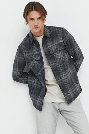 Only & Sons Erkek Onszem Ovr Kapitone Kareli Gömlek 22023584 Antrasit