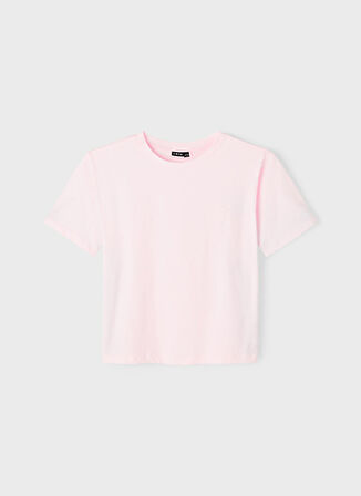 Lmtd Düz Pembe Kız Çocuk T-Shirt 13204083