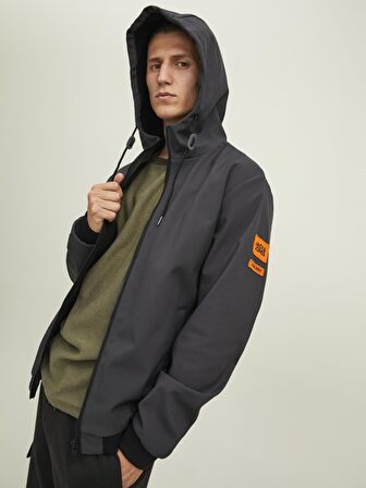 Jack & Jones Antrasit Erkek Kapüşonlu   Mont 12215818_JCOCLASSIC WAFFLE JACKET N