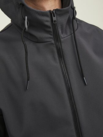 Jack & Jones Antrasit Erkek Kapüşonlu   Mont 12215818_JCOCLASSIC WAFFLE JACKET N