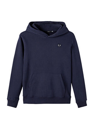 Lmtd Lacivert Erkek Çocuk Kapüşonlu Uzun Kollu Düz Sweatshirt NLMNOTE LS SWEAT W HOOD