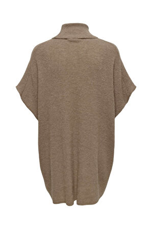 Onlparıs Lıfe Loose Highn Wool Vest Knt Kadın Kahverengi Kazak - 15268869