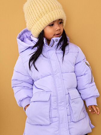 Name It Kapüşonlu Lavanta Kız Çocuk Mont 13205925