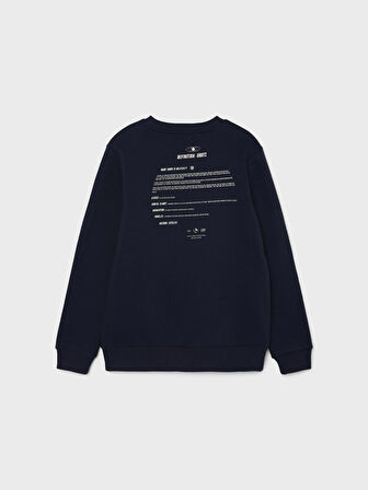 Lmtd Lacivert Erkek Çocuk O Yaka Uzun Kollu Baskılı Sweatshirt NLMNORBITS LS O-NECK SWEAT