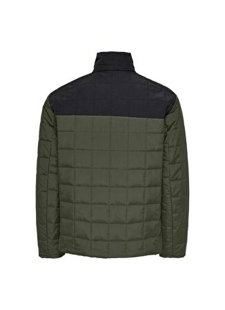 Only & Sons  Koyu Yeşil Erkek Kısa Şişme Mont ONSANKER QUILTED JACKET OTW