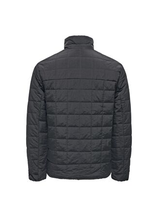 Only & Sons  Siyah Erkek Kısa Şişme Mont ONSANKER QUILTED JACKET OTW