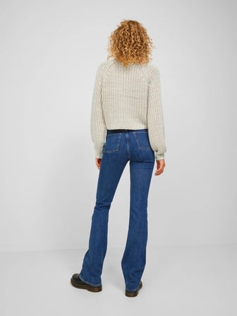 Jack&Jones JJXX Boğazlı Yaka Örme Bej Kadın Kazak 12213689