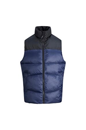 Jack & Jones Dik Yaka Lacivert Erkek Yelek - 12212221