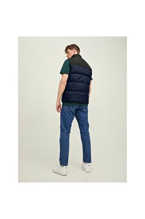 Jack & Jones Dik Yaka Lacivert Erkek Yelek - 12212221